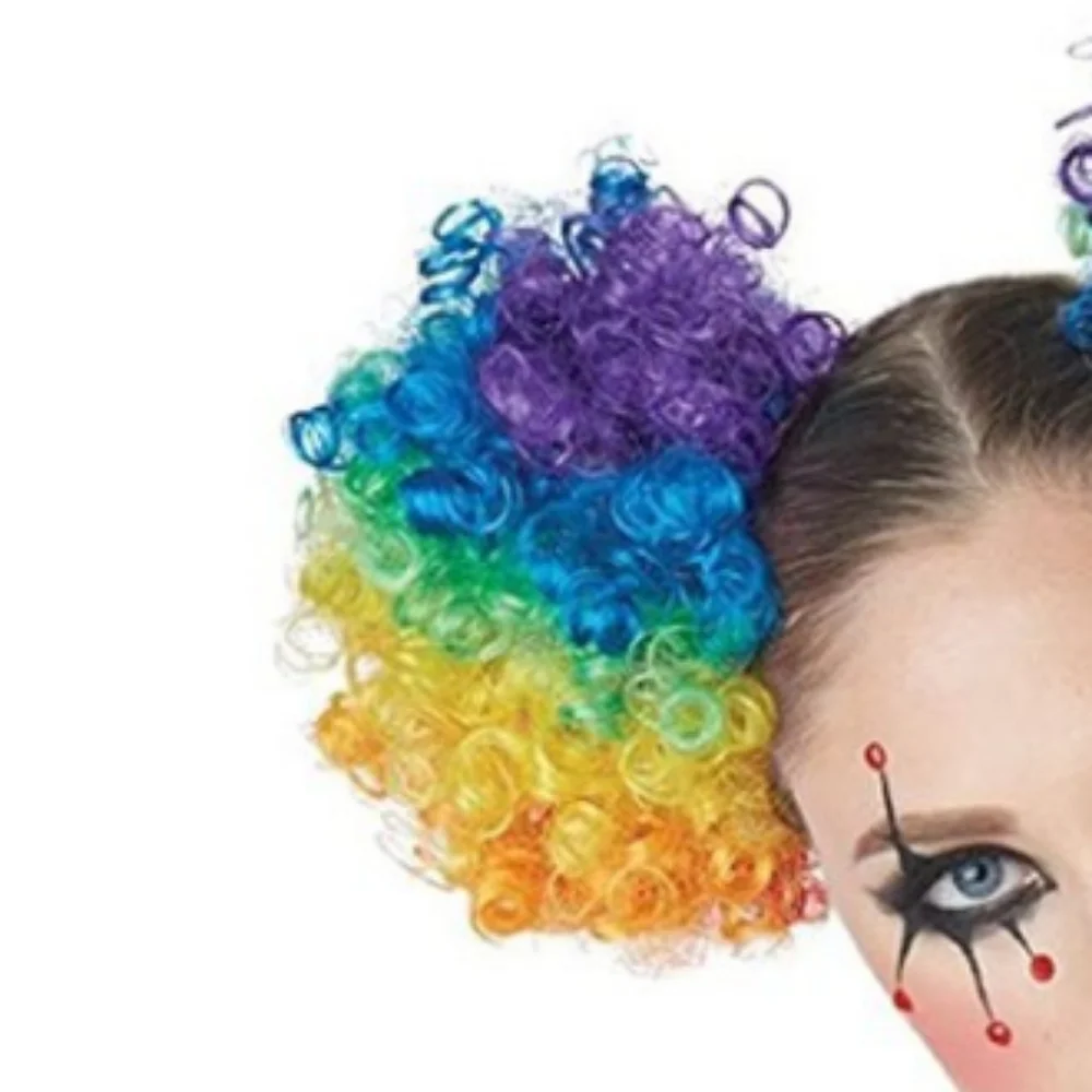 Blooming Hair Colored Clown Puffs